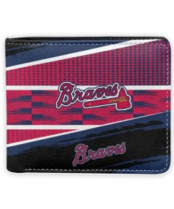 Atlanta Braves Wallet - Customized Checkerboard Brush Red Black