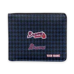 Atlanta Braves Wallet - Customized Classic Houndstooth Navy
