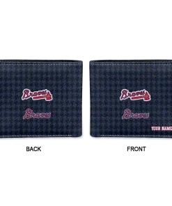 Alternative view of Atlanta Braves Wallet - Customized Classic Houndstooth Navy