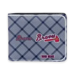 Atlanta Braves Wallet - Customized Plaid Grid Navy