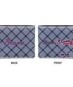 Alternative view of Atlanta Braves Wallet - Customized Plaid Grid Navy