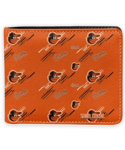 Baltimore Orioles Wallet - Customized Streak Motif Orange