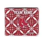 Boston Red Sox Wallet - Customized Geometric Star Red White