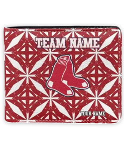 Boston Red Sox Wallet - Customized Geometric Star Red White