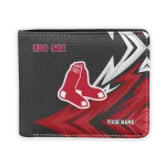 Boston Red Sox Wallet - Customized Sharp Arrow Streaks Red Black