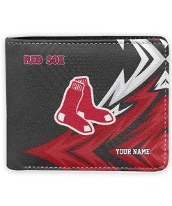 Boston Red Sox Wallet - Customized Sharp Arrow Streaks Red Black