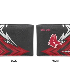 Alternative view of Boston Red Sox Wallet - Customized Sharp Arrow Streaks Red Black