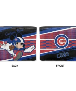Alternative view of Chicago Cubs Wallet - Customized Checkerboard Brush Blue Black