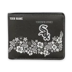 Chicago White Sox Wallet - Customized Floral Cluster Black White