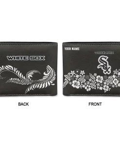 Alternative view of Chicago White Sox Wallet - Customized Floral Cluster Black White
