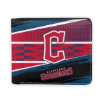 Cleveland Guardians Wallet - Customized Checkerboard Brush Navy Blue Red