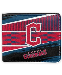 Cleveland Guardians Wallet - Customized Checkerboard Brush Navy Blue Red
