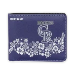 Colorado Rockies Wallet - Customized Floral Cluster Blue White