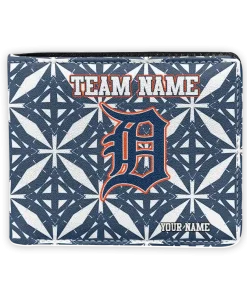 Detroit Tigers Wallet - Customized Geometric Star Navy White