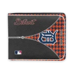 Detroit Tigers Wallet - Customized Zipper Split Orange Black