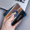 Houston Astros Wallet - Customized Checkerboard Brush Blue Orange