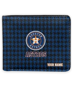Houston Astros Wallet - Customized Classic Houndstooth Blue