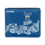 Kansas City Royals Wallet - Customized Floral Cluster Royal Blue White