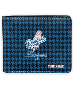 Los Angeles Dodgers Wallet - Customized Classic Houndstooth Blue