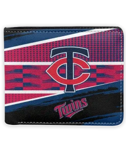 Minnesota Twins Wallet - Customized Checkerboard Brush Red Black