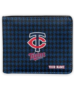 Minnesota Twins Wallet - Customized Classic Houndstooth Navy