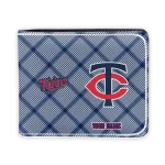 Minnesota Twins Wallet - Customized Plaid Grid Navy