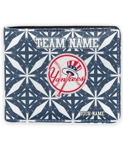 New York Yankees Wallet - Customized Geometric Star Navy White