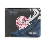 New York Yankees Wallet - Customized Sharp Arrow Streaks Navy Black