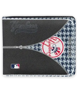New York Yankees Wallet - Customized Zipper Split Navy Black