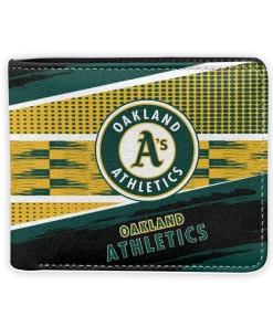Oakland Athletics Wallet - Customized Checkerboard Brush Green Black