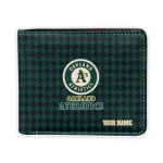 Oakland Athletics Wallet - Customized Classic Houndstooth Green