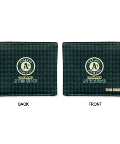 Alternative view of Oakland Athletics Wallet - Customized Classic Houndstooth Green