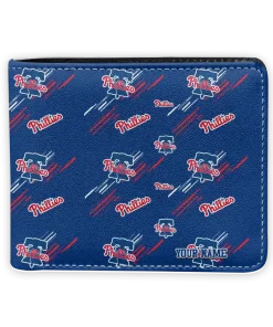 Philadelphia Phillies Wallet - Customized Streak Motif Blue