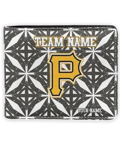 Pittsburgh Pirates Wallet - Customized Geometric Star Black White