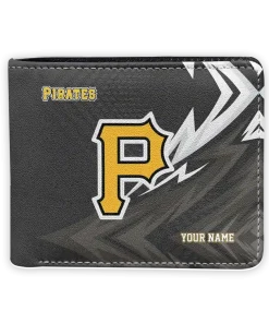 Pittsburgh Pirates Wallet - Customized Sharp Arrow Streaks Yellow Black