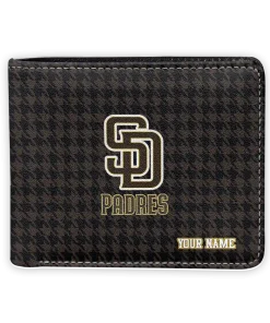 San Diego Padres Wallet - Customized Classic Houndstooth Brown
