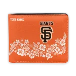 San Francisco Giants Wallet - Customized Floral Cluster Orange White