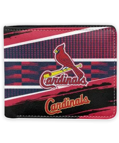 St. Louis Cardinals Wallet - Customized Checkerboard Brush Red Black