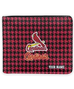 St. Louis Cardinals Wallet - Customized Classic Houndstooth Red