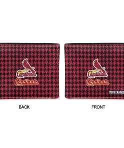 Alternative view of St. Louis Cardinals Wallet - Customized Classic Houndstooth Red