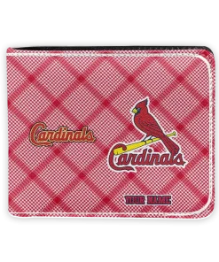 St. Louis Cardinals Wallet - Customized Plaid Grid Red