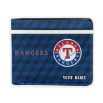 Texas Rangers Wallet - Customized Cube Illusion Blue