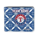 Texas Rangers Wallet - Customized Geometric Star Blue White