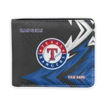 Texas Rangers Wallet - Customized Sharp Arrow Streaks Blue Black
