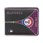 Texas Rangers Wallet - Customized Zipper Split Red Black