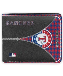 Texas Rangers Wallet - Customized Zipper Split Red Black