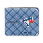 Toronto Blue Jays Wallet - Customized Plaid Grid Blue