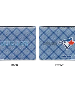 Alternative view of Toronto Blue Jays Wallet - Customized Plaid Grid Blue