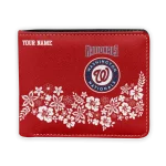 Washington Nationals Wallet - Customized Floral Cluster Red White