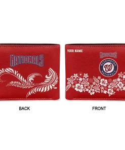 Alternative view of Washington Nationals Wallet - Customized Floral Cluster Red White